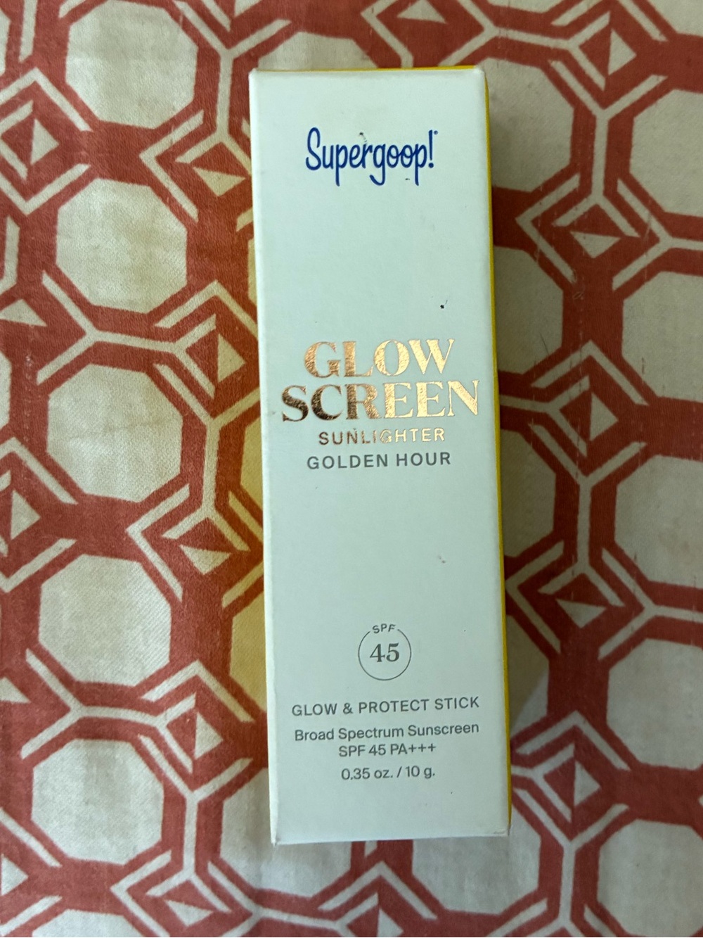 Supergoop! Glow Screen Sunlighter Stick SPF 45 Golden Hour NEW Full Size